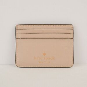 Kate Spade Small Slim Card Holder, Light Beige Pink
